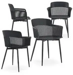 GARTENST&Uuml;HLE MANTEY 4er-Set schwarz