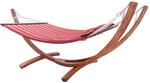 H&auml;ngematte Hawaii Holz/Rot