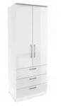DREHT&Uuml;RENSCHRANK OTTIMA 80/217/63 cm 2-t&uuml;rig Wei&szlig;