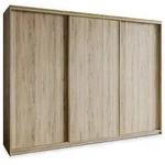 SCHWEBET&Uuml;RENSCHRANK NISSE 250/205/60 cm 3-t&uuml;rig mit Schubladen Sonoma Eiche