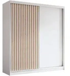 SCHWEBET&Uuml;RENSCHRANK LAMELLO 200/216/61 cm 2-t&uuml;rig Wei&szlig;