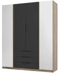 DREHT&Uuml;RENSCHRANK CAGLIARI 200/239/61,9cm 4-t&uuml;rig mit Spiegel Goldfarben