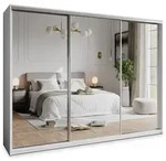 SCHWEBET&Uuml;RENSCHRANK RIEN 250/205/60 cm 3-t&uuml;rig mit Spiegel und Schubladen...