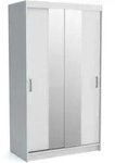 SCHWEBET&Uuml;RENSCHRANK NICOLA 120/215/60 cm 2-t&uuml;rig Wei&szlig;