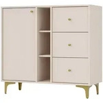 KOMMODE TORINO 100/94/41 cm mit 3 Schubladen 1 T&uuml;ren Beige