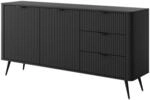 SIDEBOARD LANTANA 163/81/38 cm mit 3 Schubladen und 2 T&uuml;ren Schwarz