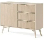 KOMMODE FORESTA 106/80/38 cm mit 3 Schubladen 1 T&uuml;ren Beige
