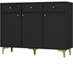 KOMMODE TORINO 125/94/41 cm mit 3 Schubladen 3 T&uuml;ren Graphitfarben