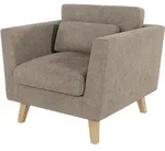 SESSEL Mario Dunkelbeige Microfaser