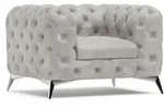 CHESTERFIELD-SESSEL Quantum Grau Samt