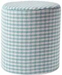 SITZPOUF Vichy-Karo blau, Hocker rund 40/40/42 cm