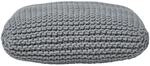 STRICK-POUF grau, Bodenkissen 70/70/20 cm