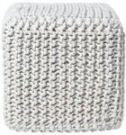 STRICK-POUF natur, Sitzw&uuml;rfel 35/35/35 cm