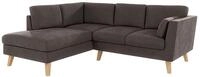 ECKSOFA Mario Braun - Khaki Microfaser