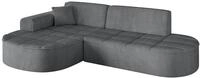 ECKSOFA Ottomane Links TARO-L1 - 243x171x79,5 cm Dunkelgrau