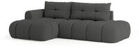 ECKSOFA FLUMA L-S Grau Boucle-Stoff mit Schlaffunktion