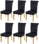 ESSZIMMERSTUHL Schwarz, Gold 6er-Set