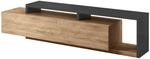 LOWBOARD BOTTEGA 219x45x52 cm mit 2 Schubladen Anthrazit