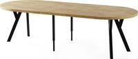 ESSTISCH Twixy XXL gro&szlig; rund oval ausziehbar, Eiche Hell Braun 100-250/100/76...