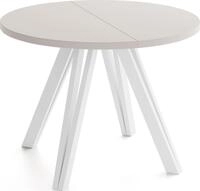 ESSTISCH Ravero runder ausziehbarer, Kaschmir 100-180/100/77 cm