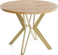 ESSTISCH Daisy runder ausziehbarer, Craft Eiche 100-180/100/76 cm