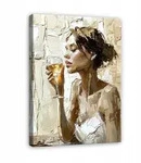 BILDER auf Leinwand Frau Abstrakt Modern 100x70