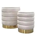 POUF-SET MIRELLE gepolstert beige