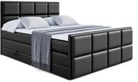 BOXSPRINGBETT NOVA-Z KING - 160 x 200 - H3/H4 - Schwarz Hochglanz