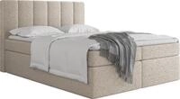 BOXBETT Amira mit Bettkasten, Boucle Beige 120/200 cm &ndash; 7-Zonen