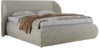 POLSTERBETT CAELA CLASSIC 160/200 - Hellgrau Strukture - Schaum-Matratze