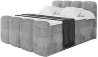 BOXBETT mit Matratze H3|H4 und Lattenrost - NINA-Z KING - 180x200 cm - Hellgrau