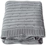 STRICKDECKE 150/200 cm, Baumwolle mit Zopfmuster