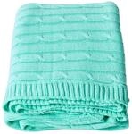 STRICKDECKE 150/200 cm, Baumwolle mit Zopfmuster