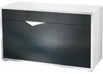 SCHUHSCHRANK Kolmio Schwarz Hochglanz