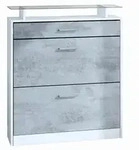 SCHUHSCHRANK Loret Front in Beton Oxid Optik