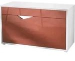 SCHUHSCHRANK Kolmio Bordeaux Hochglanz