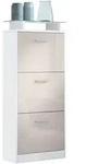 SCHUHSCHRANK Lavia Front in Sandgrau Hochglanz