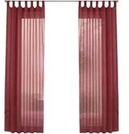 SCHLAUFENGARDINEN Voile 2er-Set 245x140 cm Bordeaux
