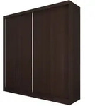 SCHWEBET&Uuml;RENSCHRANK SOFIA 200/216/61 cm 2-t&uuml;rig Wengefarben
