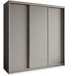SCHWEBET&Uuml;RENSCHRANK NISSE 200/205/60 cm 3-t&uuml;rig Graphitfarben