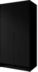 KLEIDERSCHRANK Mono Grifflos im Skandi-Stil, Schwarz 102/200/51 cm