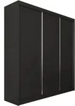 SCHWEBET&Uuml;RENSCHRANK SOFIA 180/216/61 cm 3-t&uuml;rig Schwarz