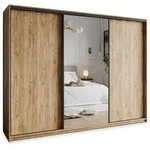 SCHWEBET&Uuml;RENSCHRANK TAVI 270/205/60 cm 3-t&uuml;rig mit Spiegel Orange