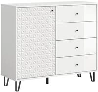 Highboard Prisma Wei&szlig; hochglanz