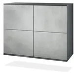 KOMMODE Rova Beton Oxid Optik