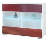 KOMMODE Bari Bordeaux Hochglanz