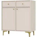 KOMMODE TORINO 84/94/41 cm mit 2 Schubladen 2 T&uuml;ren Beige