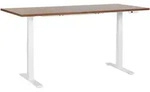 SCHREIBTISCH braunwei&szlig; 180/72 cm elektrisch h&ouml;henverstellbar Destin III