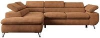 ECKSOFA PETER L Orange Struktur - Links Seite