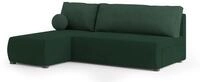 ECKSOFA PARVELO Gr&uuml;n Pl&uuml;sch-Stoff mit Schlaffunktion